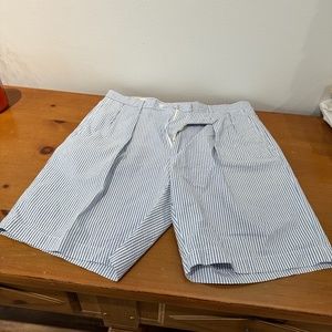 blue striped mens shorts